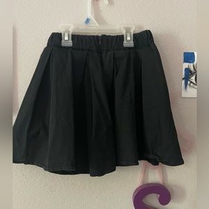 Black mini skirt